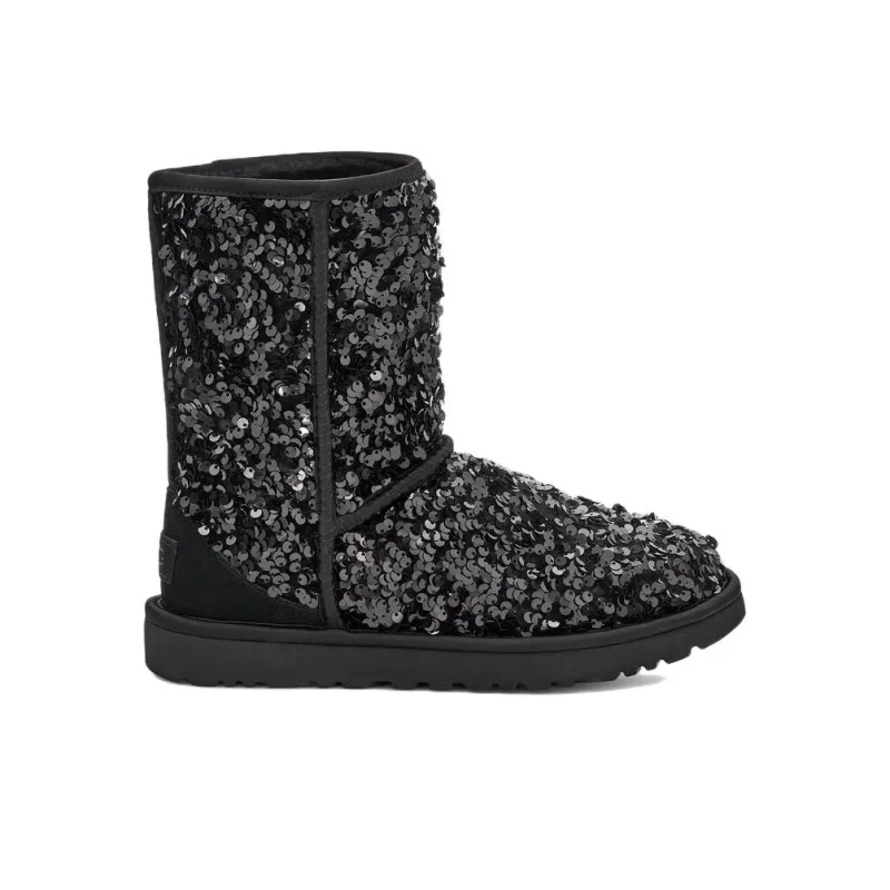UGG Classic Short 'Sequin Black Grey' Women's-1
