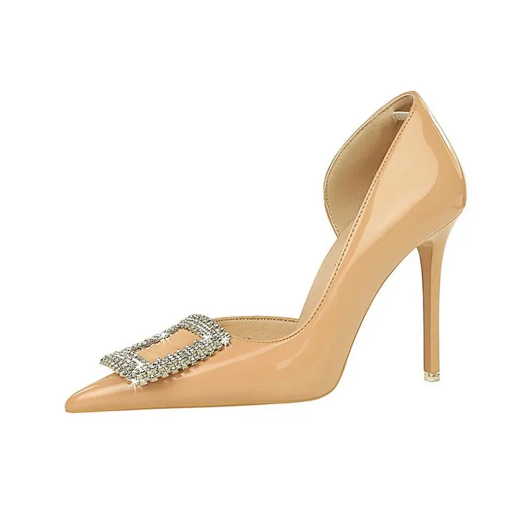 BIGTREE High Heels Women's Black/Red/Nude-0