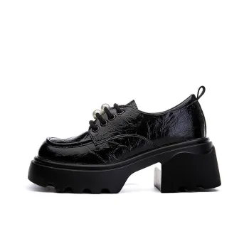 POOQ Chunky Heel High Heels Women's Black