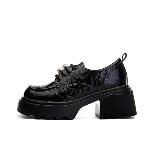 POOQ Chunky Heel High Heels Women's Black