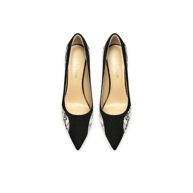 Lily Wei Chaya Slim Heel High Heels 10cm Women's Black-2
