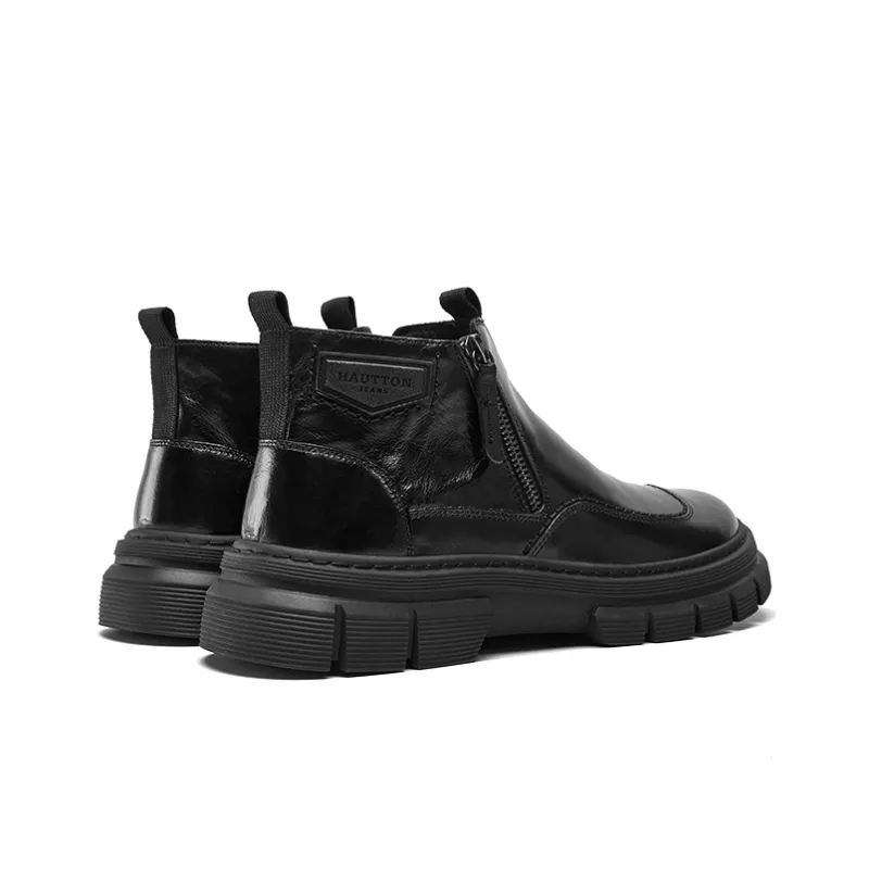 Hautton Jeans Ankle Boots Men's Black-4