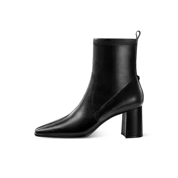 7or9 Meteorite Latte Ankle Boots 7cm Women's Black