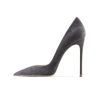 Ganxiaojie Slim Heel High Heels Women's Dark Gray
