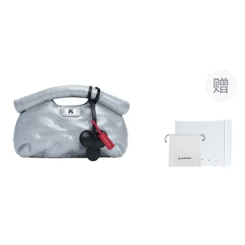Karkki Lambskin Cloud Dumpling Bag, Handbag, Crossbody Bag Trumpets Women's Silver/Red/Pink/Black/White/Yellow
