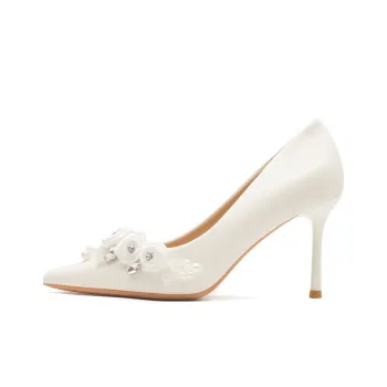 Ainer-cat Slim Heel High Heels 8cm Women's White