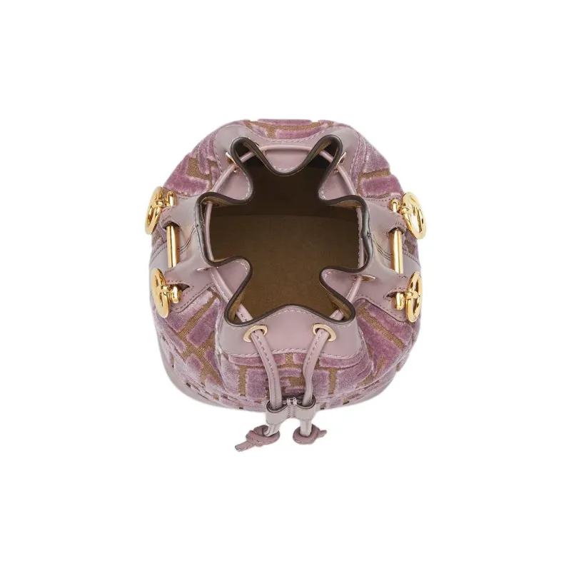 FENDI Mon Tresor Monogrammed Mini Bucket Bag-3