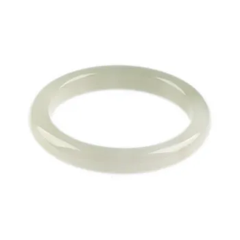 POSILAN Hetian Jade Bangles Pale Greenish White Jade Women's