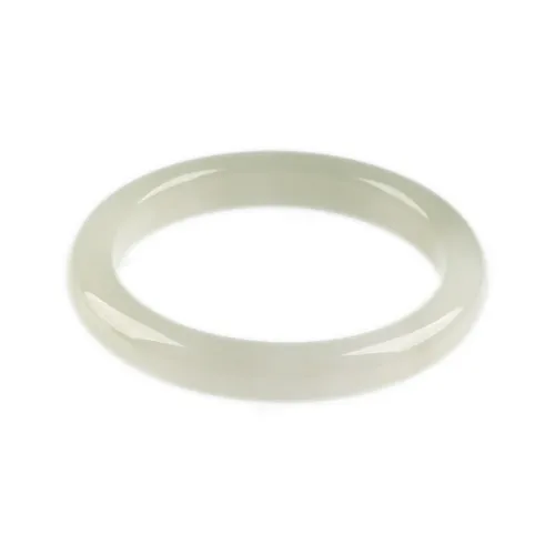 POSILAN Hetian Jade Bangles Pale Greenish White Jade Women's