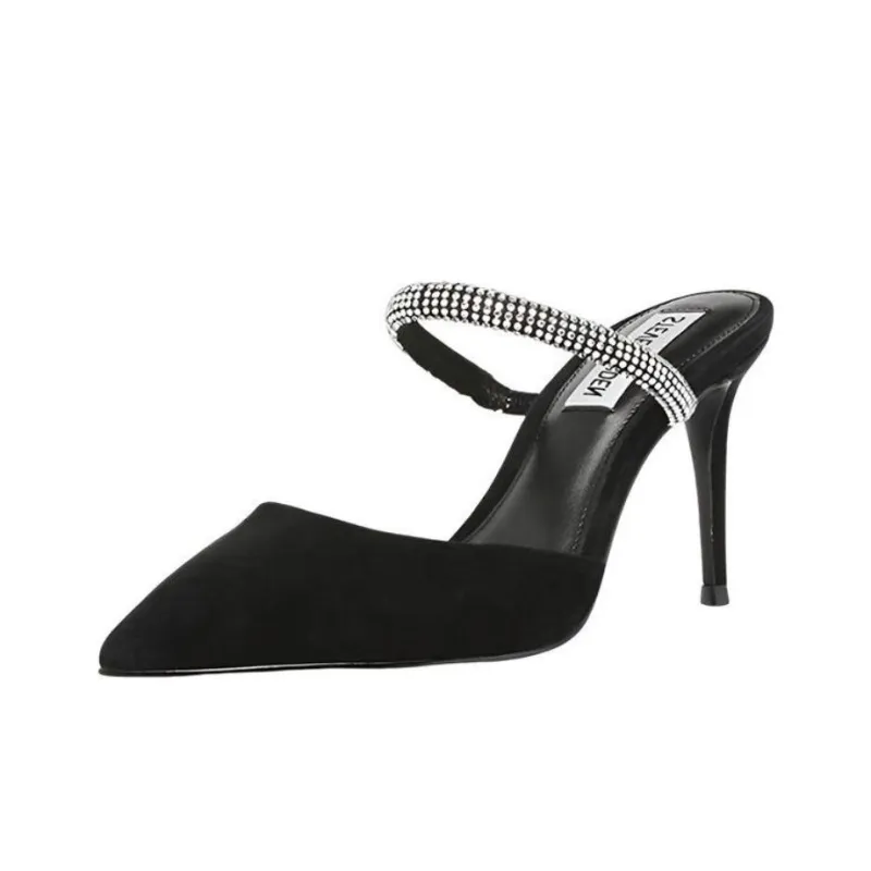 STEVE MADDEN Slim Heel High Heel Sandals 8cm Women's Black-1