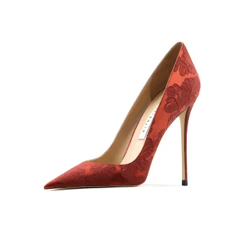 Ganxiaojie Slim Heel High Heels Women's Red