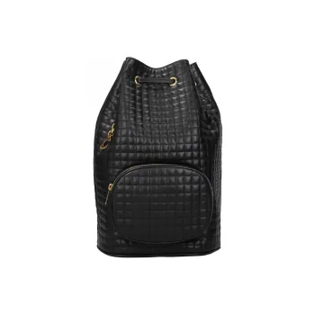 CELINE Calfskin Backpack Medium Size Women's Black