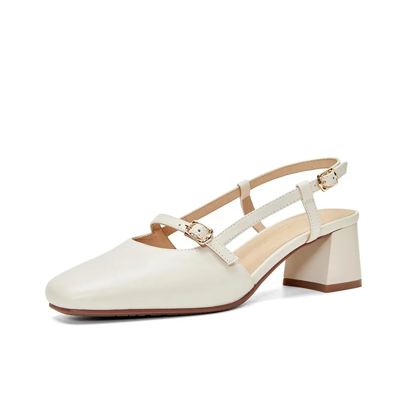 PT'SON Chunky Heel High Heels 5cm Women's-1