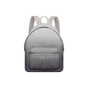 DIOR Rider 2.0 Cow Leather Backpack Unisex Gray Black