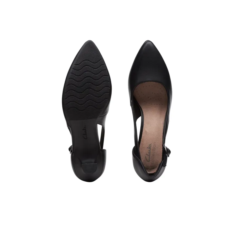 Clarks Cone Heel High Heels Women's Black-3