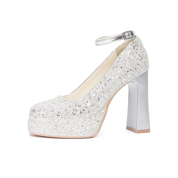 Zubumei Chunky Heel High Heels 11CM Women's-0
