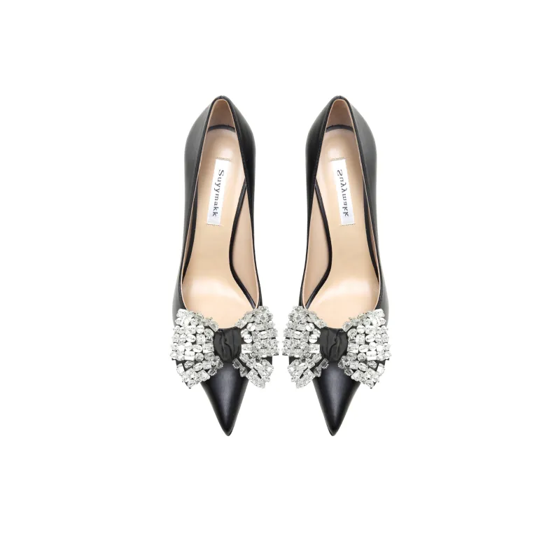 Suyymakk Slim Heel High Heels Women's Black-3