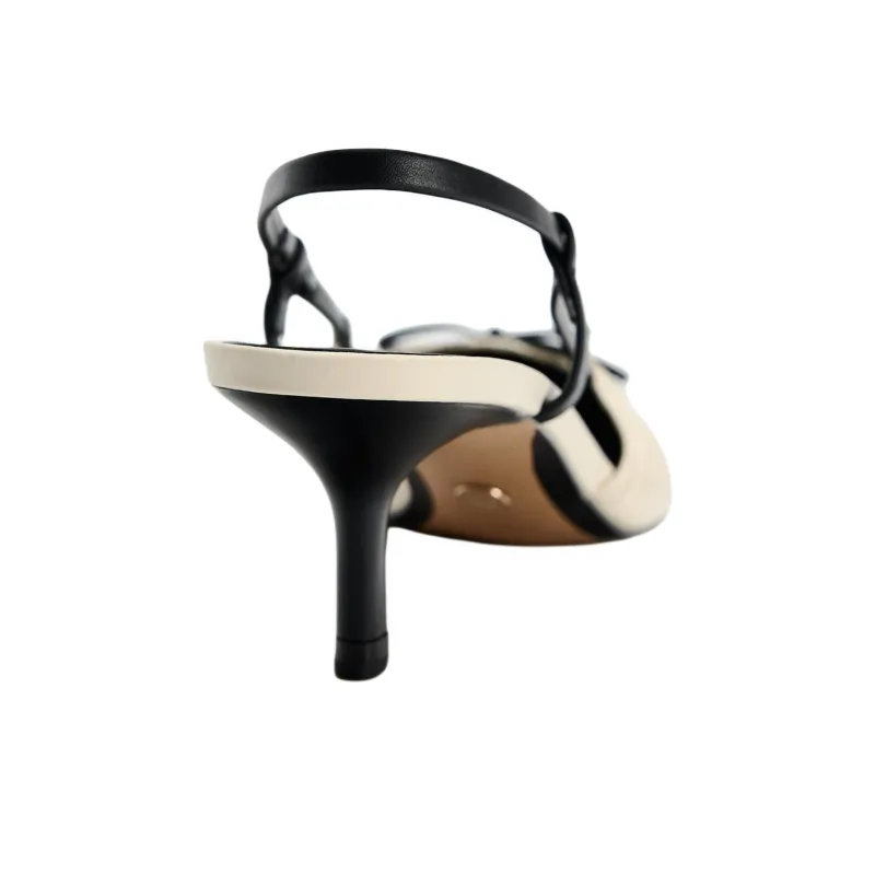 ZARA Slim Heel High Heels 5.5cm Women's Beige-5