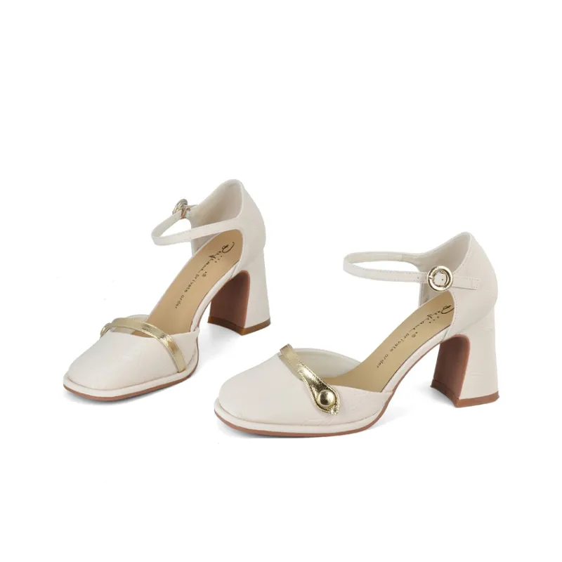 Beijiani Chunky Heel High Heels 7cm Women's-2