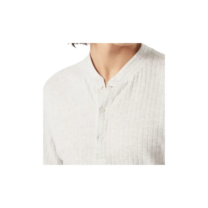 Brunello Cucinelli Henley Ribbed Jersey T Shirt-4