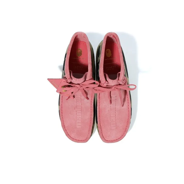 Clarks x A BATHING APE Ankle Boots Men's Pink-2