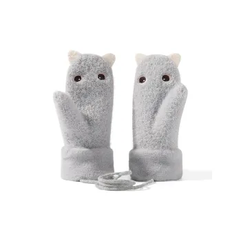 YUZHAOLIN Fuzz Knit Gloves Women's