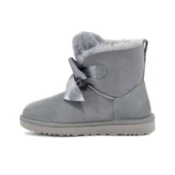 UGG Gita Bow Mini Fleece Lined Blue Gray Women's
