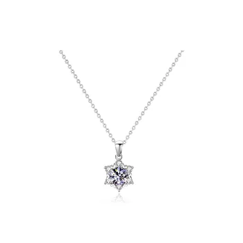 MISS TOOYA S925 Silver Moissanite Necklaces Women's