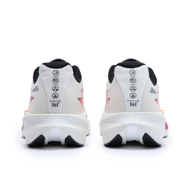 361° Anti-Slip And Wear-Resistant Breathable Low-Top Running Shoes Men's White Wisteria-3