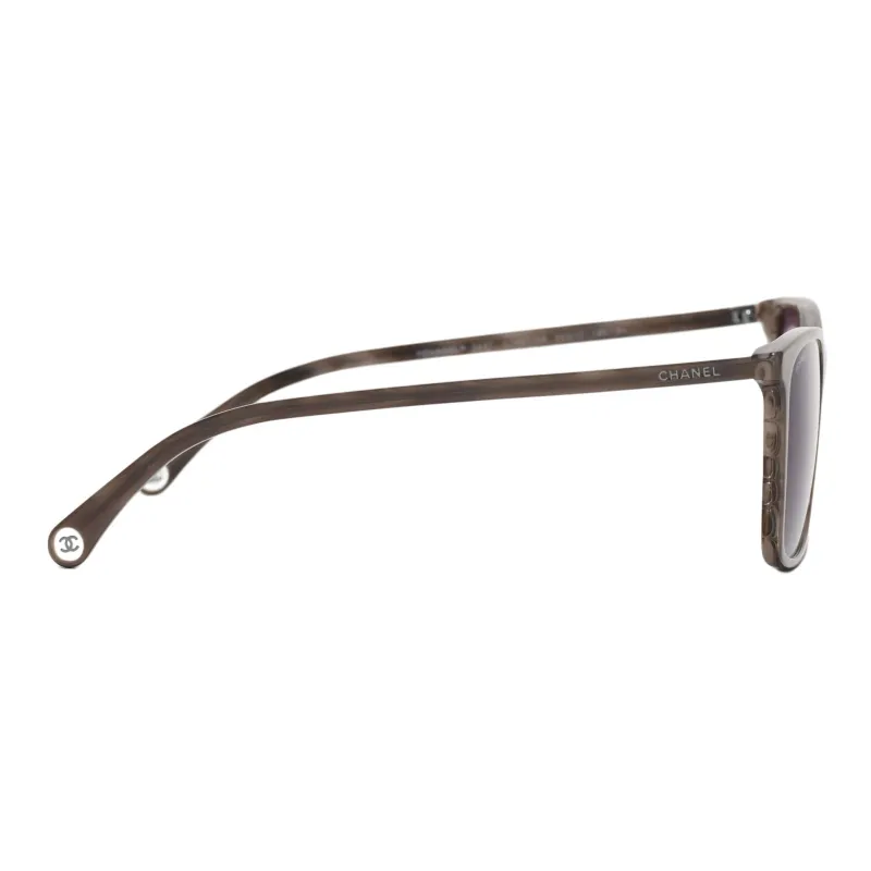 CHANEL Square Sunglasses Unisex Brown-3
