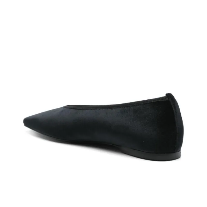 TOTEME Minimalist Velvet Ballerina Shoes Women's-3