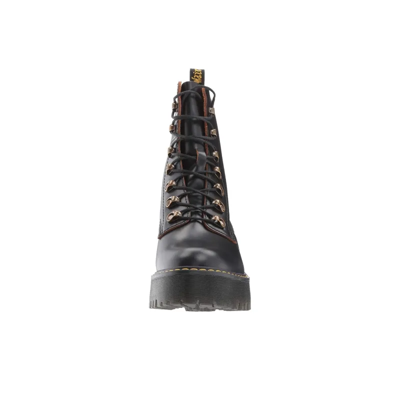 Dr.Martens LEONA Short Martin Boot Women's Black-2