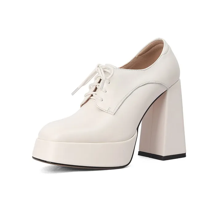 Bai Shiting Chunky Heel High Heels 12cm Women's-0