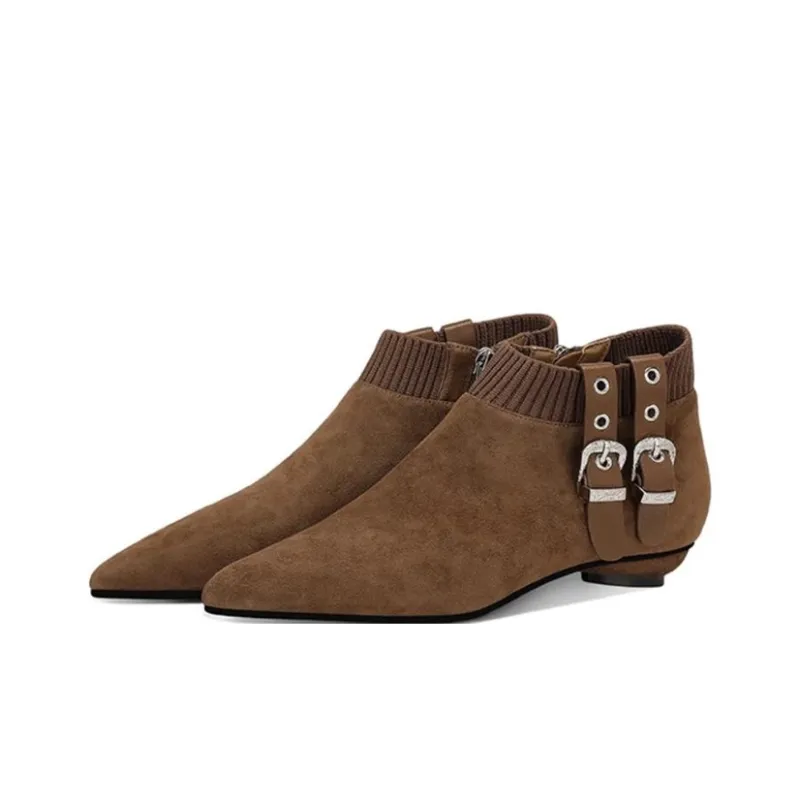 JESSICA SOPHIA Ankle Boots 1.5cm Women's Khaki-2