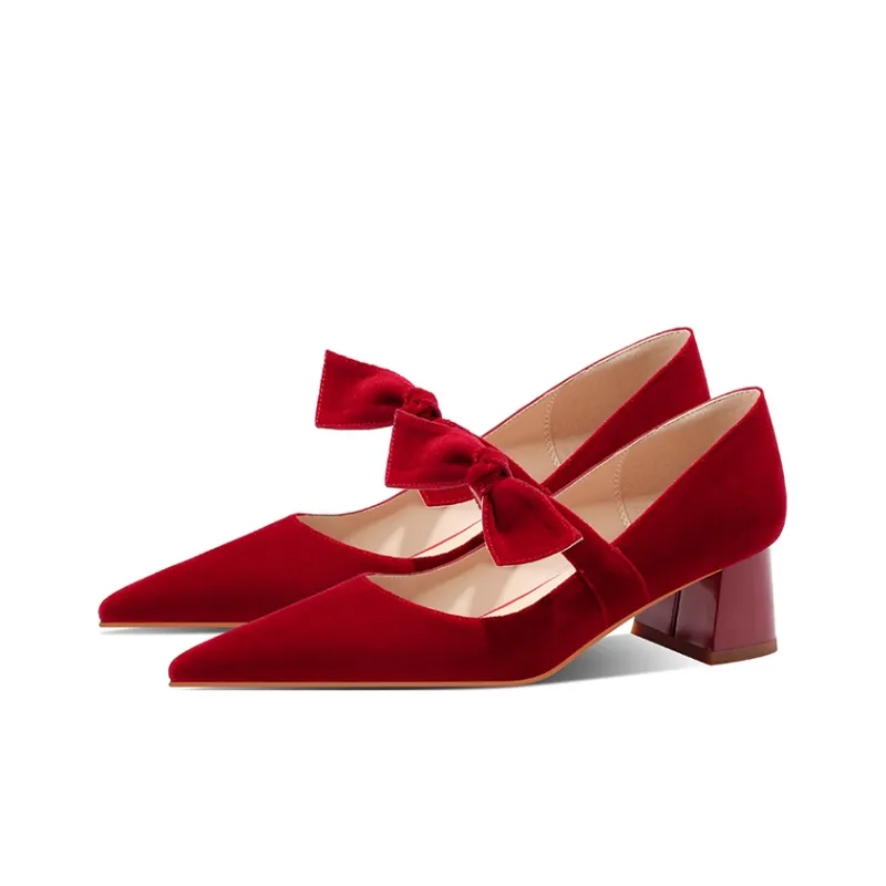 MEIAI Chunky Heel High Heels 6.5cm Women's-2
