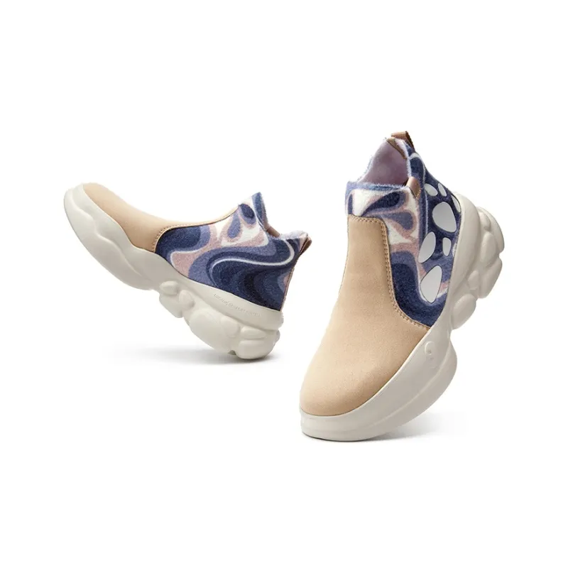 U.IN Painted Travel Shoes, Flowing Colors Longtala 7 Collection Ankle Boots Women's-14