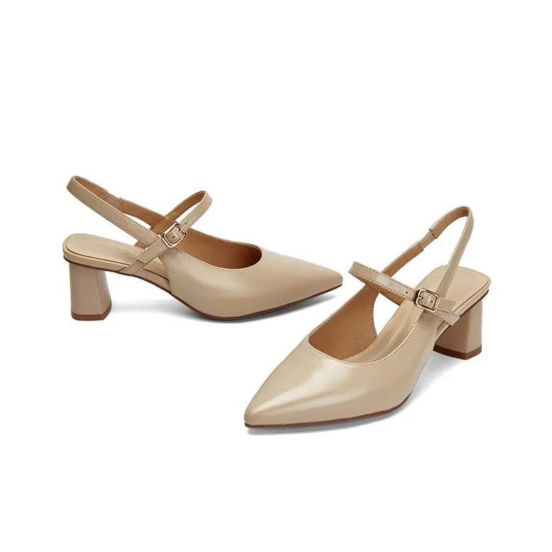 PT'SON Chunky Heel High Heels 5.3cm Women's-12