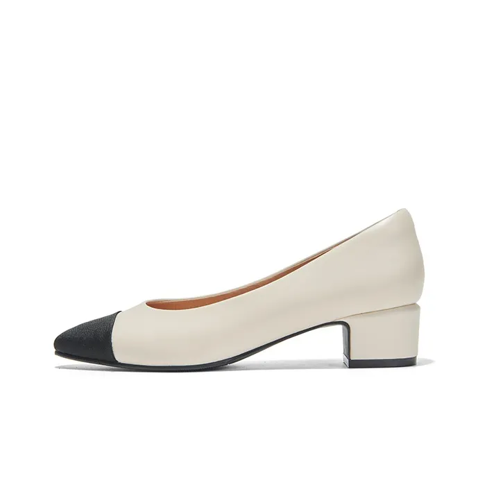 PT'SON Chunky Heel High Heels 4cm Women's-9
