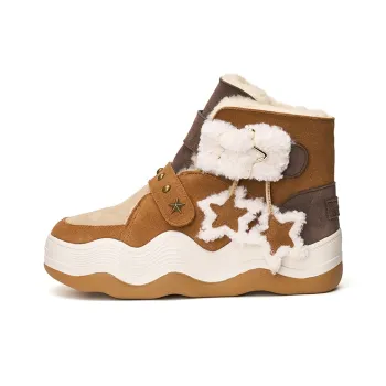 Joy&Mario Thermal Height Increase Short Mid Calf Snow Boots Women's