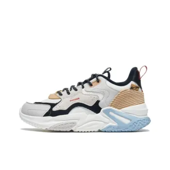 XTEP Nomadic Wear Resistant Low Top Casual Shoes Men's Milk Tea White
