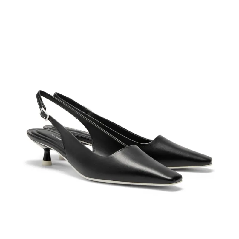 CHARLES&KEITH ITZY In The Same Series High Heels Women's Chalk White/Yellow/Black-7