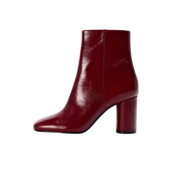 ZARA Ankle Boots 7.5cm Women's Red
