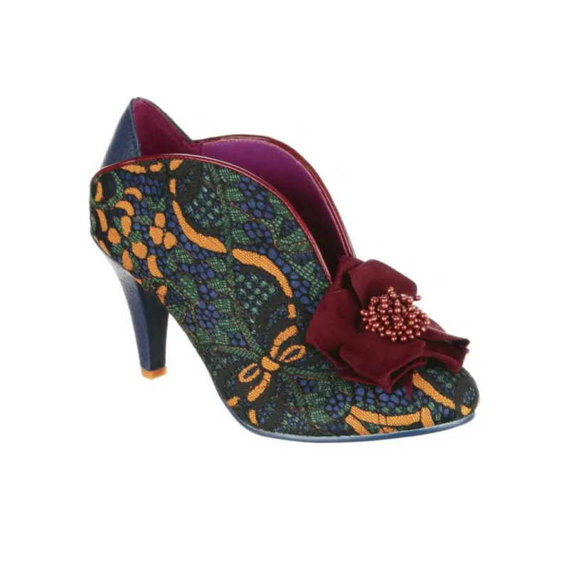 IRREGULAR CHOICE Moonlit Serenade Slim Heel High Heels 8cm Women's Turquoise-2