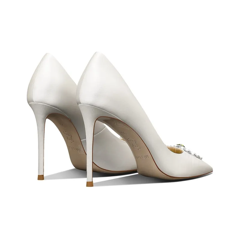 Miss Left Slim Heel High Heels 9.5cm Women's-4