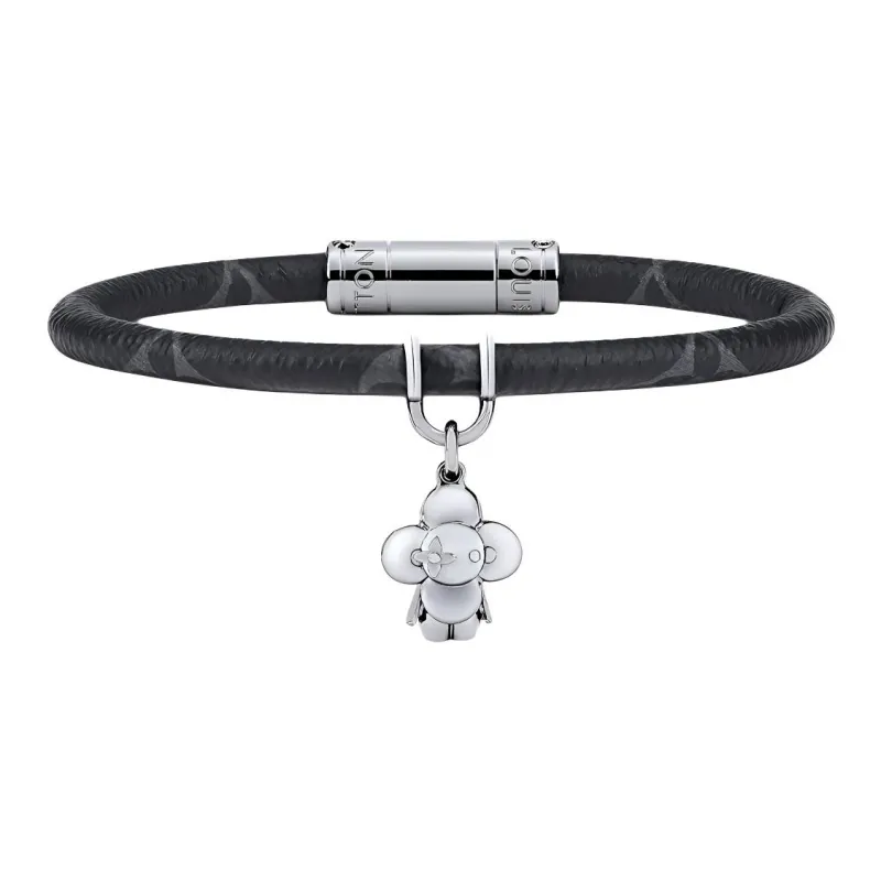 LOUIS VUITTON Canvas Wristbands Unisex Black-0