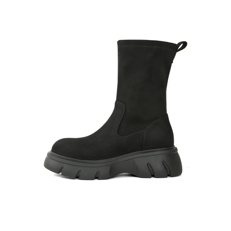 PT'SON Ankle Boots Women's Coffee-4