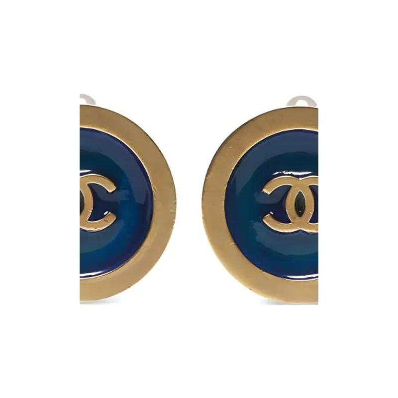 CHANEL 1994 Cc Logo Clip on Earrings-2