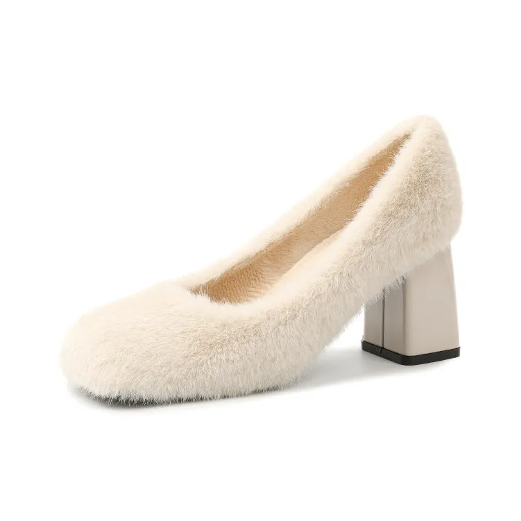 YAFEI XUANYU Chunky Heel High Heels 7CM Women's-0