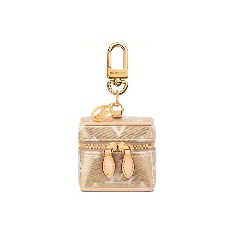 LOUIS VUITTON Canvas With Leather Charm Bag Accessory Mini Women's Gold-0