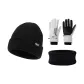Black Hats & Caps+White Glove+Black Scarf
